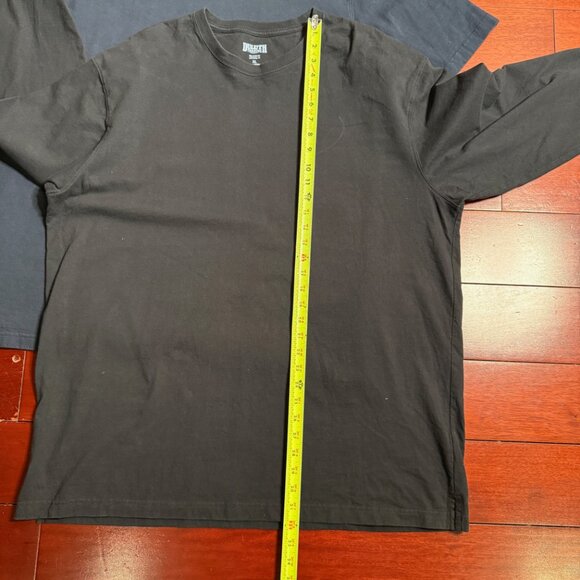 Duluth Trading Co 2 PACK Longtail XL Black Navy 100% Cotton Long Sleeve Shirt - Picture 5 of 8